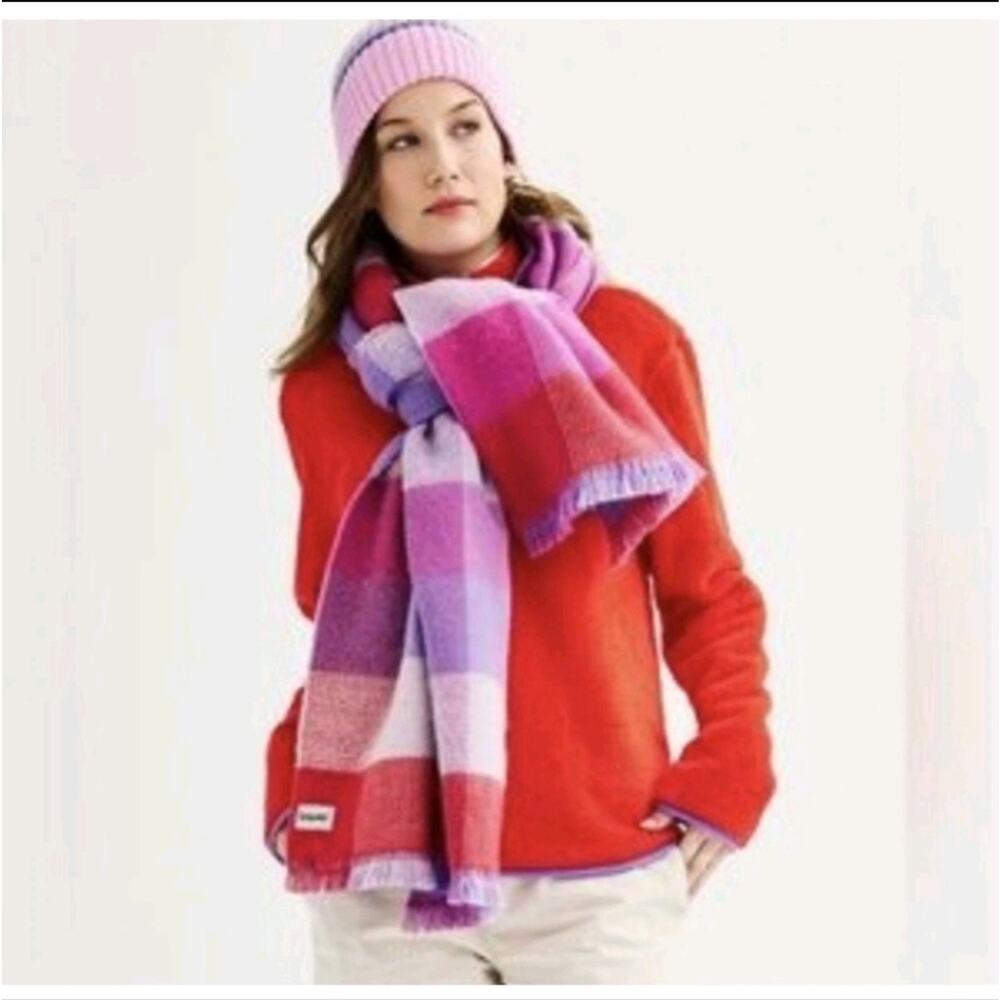 Crayola Purple Pink Multicolor Plaid Scarf 90s Vibes NEW!